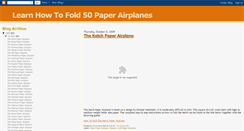 Desktop Screenshot of 50paperairplanes.blogspot.com