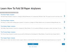 Tablet Screenshot of 50paperairplanes.blogspot.com