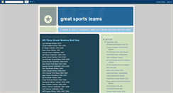 Desktop Screenshot of greatsportsteams.blogspot.com