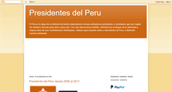 Desktop Screenshot of presidentesdelperu.blogspot.com