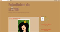 Desktop Screenshot of entrelinhasdaescrita.blogspot.com