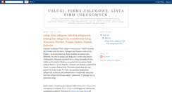 Desktop Screenshot of lista-firm-uslugowych.blogspot.com