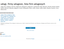 Tablet Screenshot of lista-firm-uslugowych.blogspot.com