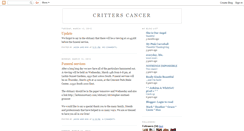 Desktop Screenshot of critterscancer.blogspot.com