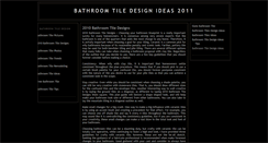 Desktop Screenshot of bathroomtiledesignideas2010.blogspot.com