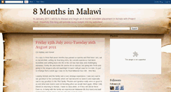 Desktop Screenshot of 8monthsinmalawi.blogspot.com