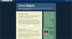 Desktop Screenshot of livro-objeto.blogspot.com