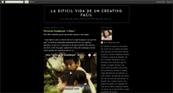 Desktop Screenshot of ladificilvidadeuncreativofacil.blogspot.com