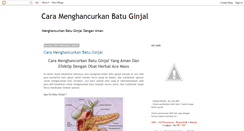 Desktop Screenshot of caramenghancurkanbatuuuginjal.blogspot.com