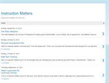 Tablet Screenshot of instructionmatters.blogspot.com