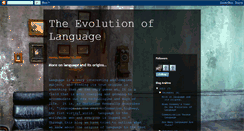 Desktop Screenshot of evolutionoflanguage.blogspot.com