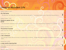 Tablet Screenshot of livinganabundantlifenow.blogspot.com