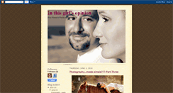 Desktop Screenshot of inthisgirlsopinion.blogspot.com