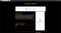 Desktop Screenshot of cynicalwoman.blogspot.com