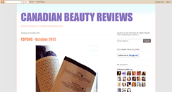Desktop Screenshot of canadianbeautyreviews.blogspot.com