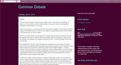 Desktop Screenshot of commondebate.blogspot.com