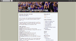 Desktop Screenshot of acusports.blogspot.com