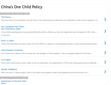 Tablet Screenshot of geochinaonechildpolicy.blogspot.com