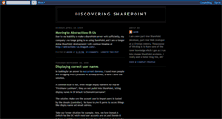 Desktop Screenshot of discoveringsharepoint.blogspot.com