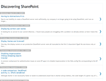 Tablet Screenshot of discoveringsharepoint.blogspot.com