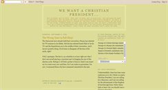 Desktop Screenshot of christianpresident.blogspot.com