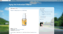 Desktop Screenshot of agingantiantioxidantvitamin.blogspot.com
