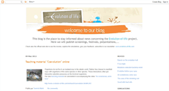 Desktop Screenshot of evolution-of-life.blogspot.com