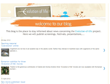Tablet Screenshot of evolution-of-life.blogspot.com