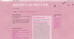 Desktop Screenshot of americaisprolife.blogspot.com