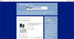 Desktop Screenshot of careerchangetoday.blogspot.com