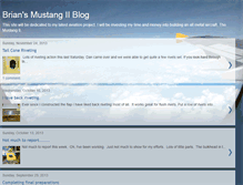 Tablet Screenshot of briansmustangiiblog.blogspot.com