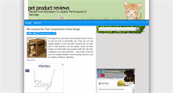 Desktop Screenshot of petproduct-reviews.blogspot.com