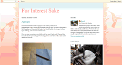 Desktop Screenshot of forinterestsake.blogspot.com