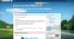 Desktop Screenshot of educacioparalademocraciacolombia.blogspot.com