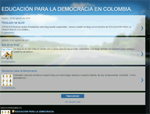 Tablet Screenshot of educacioparalademocraciacolombia.blogspot.com