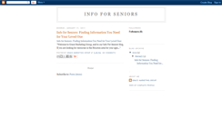 Desktop Screenshot of infoforseniors.blogspot.com