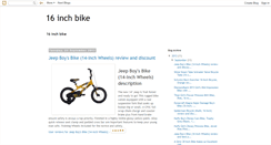 Desktop Screenshot of best16inchbikereview.blogspot.com