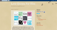 Desktop Screenshot of lovequotesforhim3.blogspot.com