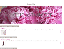 Tablet Screenshot of chicandsweet.blogspot.com