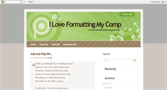 Desktop Screenshot of iloveformattingmycomp.blogspot.com