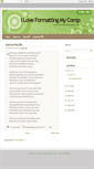 Mobile Screenshot of iloveformattingmycomp.blogspot.com