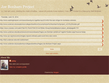 Tablet Screenshot of joebonhamproject.blogspot.com