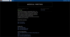 Desktop Screenshot of medhealthwriting.blogspot.com