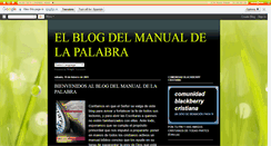 Desktop Screenshot of elblogdelmanualdelapalabra.blogspot.com