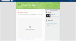 Desktop Screenshot of justofftheradar.blogspot.com