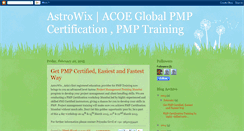 Desktop Screenshot of pmpcertificationpmptraining.blogspot.com