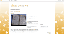 Desktop Screenshot of ciastadomowe.blogspot.com