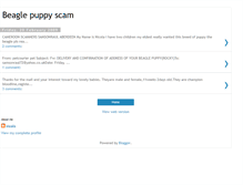 Tablet Screenshot of beaglepuppyscam.blogspot.com