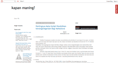 Desktop Screenshot of kapanmaning.blogspot.com