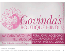 Tablet Screenshot of boutiquegovindas.blogspot.com
